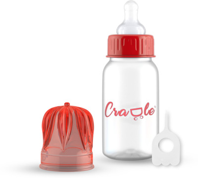 Cradle CRYSTAL FEEDING BOTTLE - 125 ml(Red)