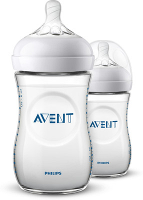 Philips Avent NATURAL 2.0 BOTTLE 260ml Pack of 2 - 520 ml(clear, white)