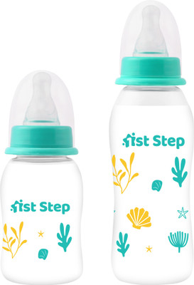 1st Step 125 ml & 250 ml BPA Free Baby Feeding Bottle with Anti-Colic Nipple (Pack of 2) - 375 ml(TWOGREEN)