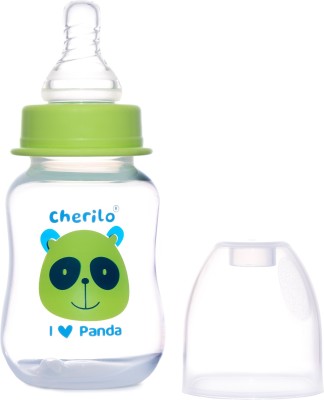 Cherilo Anti-Colic Slim, Classic Baby Feeding Bottle, Upto 3 Years, Baby Panda Style - 125 ml(Green)