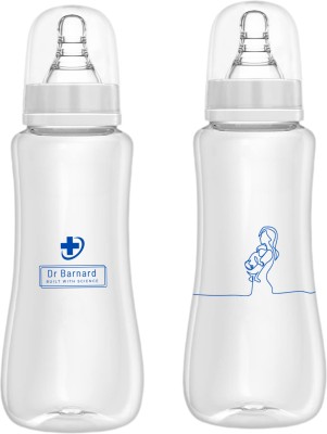 Dr. Barnard Anti-Colic Baby Feeding Bottles | Slim Neck | Milk Bottle for Kids | BPA Free - 250 ml(Transparent)