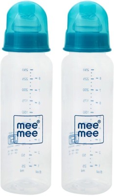 MeeMee Eazy Flo Premium Baby Feeding Bottle (Blue, 250 ml) Pack of 2 - 250 ml(Blue)