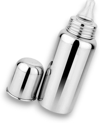 RB Point Stainless Steel Infant Baby Feeding Bottle Milk Bottle - 240 ml(SS Silver-07)