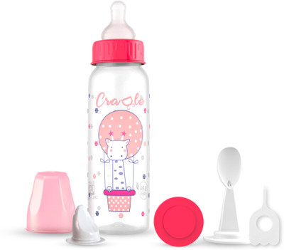 Cradle Jungle Uno Feeding Bottle - 250 ml(Pink)