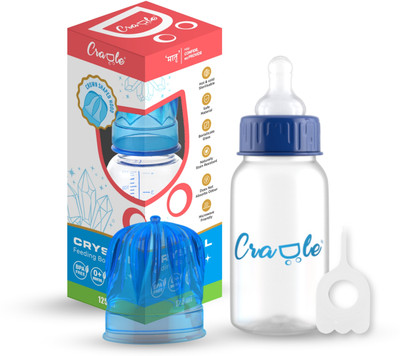Cradle GB1 CRYSTAL FEEDING BOTTLE - 125 ml(Blue)