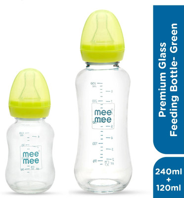 MeeMee Premium Baby Feeding Bottle with Ultra Soft Flexible Nipple for Babies & Infants - 360 ml(Green)