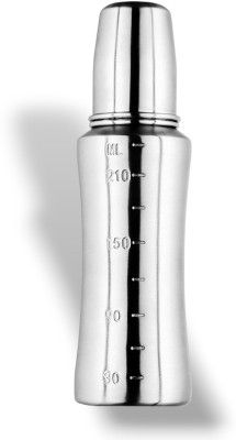 RB Point EcoCharm Stainless Steel Newborn Feeding Bottle Anti-Colic Nipple - 240 ml(Silver-1 piece)