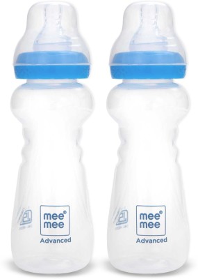 MeeMee Advanced Milk-Safe Baby Feeding Bottle (250 ml, Pack of 2) - 250 ml(transparent)