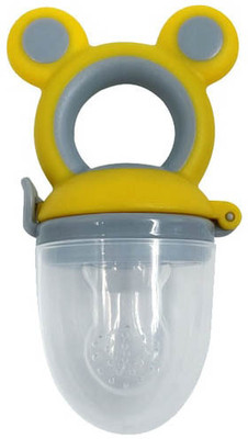 The Cheeky Kidzz Baby Soft Silicon Food and Fruit Feeder Nibbler BPA Free Teether and Feeder(YELLOW MICKEY)