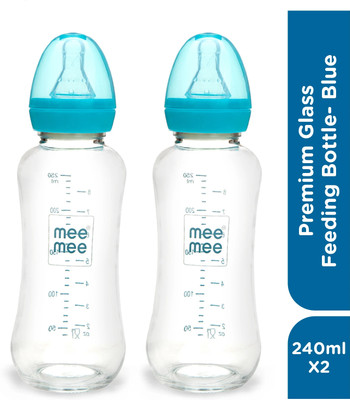 MeeMee baby feeding bottle 240 ml, Pack of 2 - 480 ml(Blue)