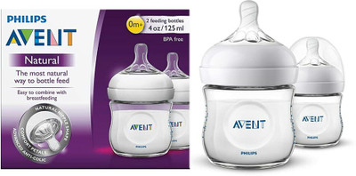 wipro baby soft polypropylene feeding bottle with spoon 125ml pack