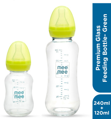 MeeMee Premium Baby Feeding Bottle with Ultra Soft Flexible Nipple for Babies & Infants - 360 ml(Green)