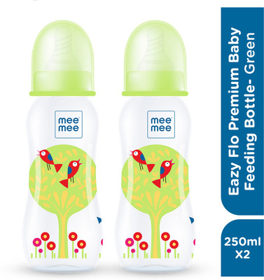 MeeMee Eazy Flo™ Premium Baby Feeding Bottle (Green) - 250 ml(Green)