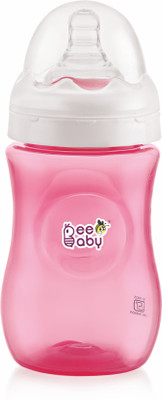 Beebaby Ease Wide Neck Anti Colic Baby Milk Colour Feeding Bottle for Infants. - 300 ml(Pink_Bottle)