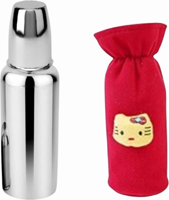 Babylib Baby Stainless Steel Bottle With Cover 250 ML M15 - 250 ml(Silver, Red)