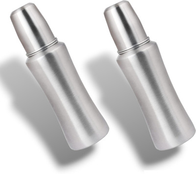 RB Point Seal of Safety Jointless 304 SS Bottles for Newborns & Toddlers - 240 ml(Silver-2 PACK)