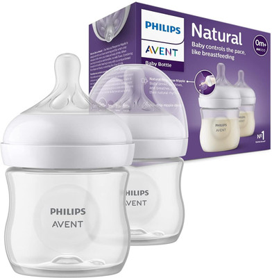 Philips Avent Natural Response Baby Bottle SCY900/02 | 0m+ age | BPA free | Pack of 2 - 125 ml(White)