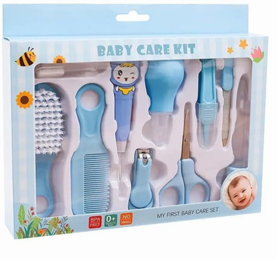 VELLIQUE Baby Care Kit – My First Baby Grooming Set for Infants & Newborns(Blue)