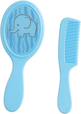 KIDS BASIC Baby Hair Brush & Comb Set | Soft Bristles | BPA-Free Plastic | Gentle Grooming(Blue)