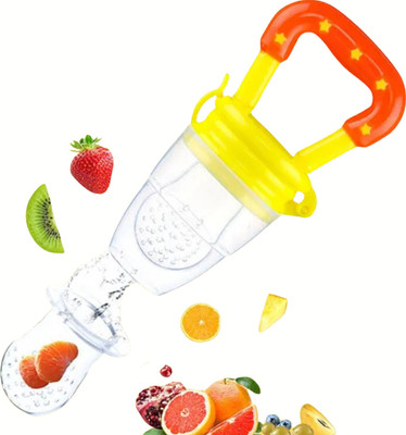 Babylib BPA Free Food Grade Plastic Food Nibbler Fruit Food Feeder Pacifier Feeder(Yellow)