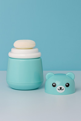 Magic Pebbles Baby Powder Puff Portable Dispenser with Box Holder Container for Newborn & Kids(Blue)