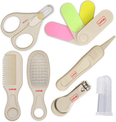 LuvLap 7in1,Portable Baby Grooming Kit for new born baby,(White)
