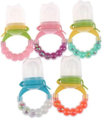 Babylib soft Silicon Teether OREO shape BIscuit Teether/Nibbler Rattle fruit and vegies/ Teether and Feeder(No Choice)