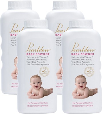 Pearldew Baby Powder - 100 gm | With Tulsi, Neem, Aloe vera, Shea Butter(White)