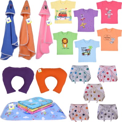 Toddylon New Born Baby Boys & Baby Girls Clothing Gift Set Combo(Multicolor)