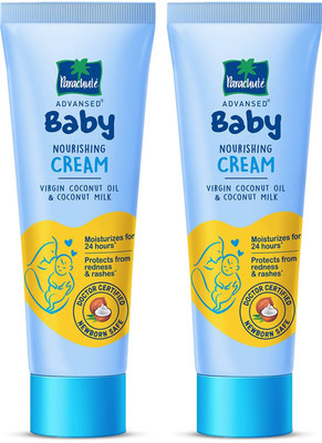 Parachute Advansed Baby Nourishing Cream, Virgin Coconut Oil & Milk, Ph 5.5, 24 Hour Moisturization(200 g)