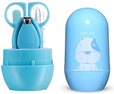 SYGA Baby Infant and Toddler Grooming Kit with Scissors Dog(Blue)