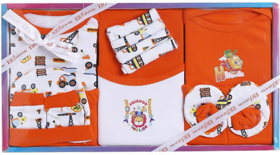 EIO New Born Baby Gift Set 13 Pcs(Orange)