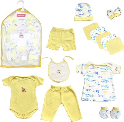 VParents Honey Punch New born Baby Gift set (Pack of 13 )(Yellow)