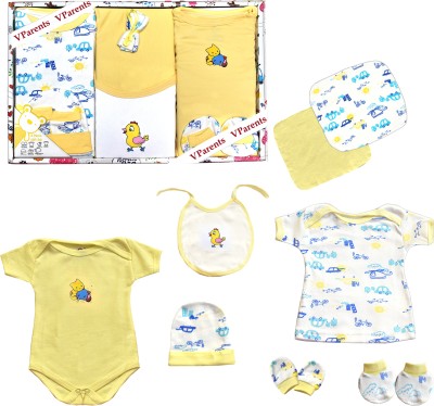 VParents Bitsy New born Baby Gift set (Pack of 8 )(Yellow)