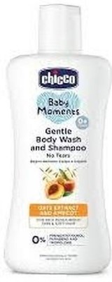 Chicco Baby Moments Gentle Body Wash and Shampoo for Tear-Free Bath time (200ml)(200 ml)