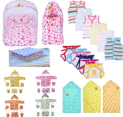 Fareto 42 in 1 New Born Baby Complete Daily Items Combo(0-3 Months)(Multicolor)