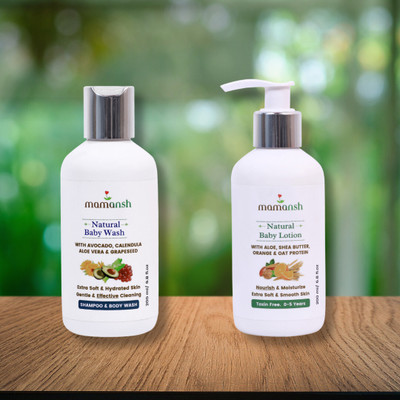 MAMANSH Skin Glow Combo of Baby Body Wash and Baby Body Lotion(White)
