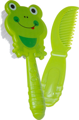 Beebaby Soft Brush and Comb Set for Newborn Babies Frog Shape(Green)