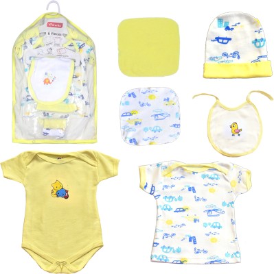 VParents Honey Punch New born Baby Gift set (Pack of 6 )(Yellow)