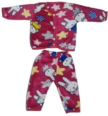 Trivika And Sons Baby Boys & Baby Girls Casual Pyjama Shirt(Pink)