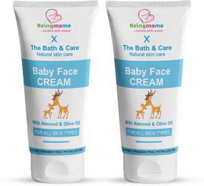 Being mama Baby Natural Face Cream for Babies with SLS Free (100 g) Pack Of 2(White)