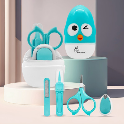 R for Rabbit Stylo Tweety Mini Grooming Kit 4 in 1 Manicure Set for Babies 0 to 3 Years(Lake Blue)