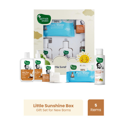Mother Sparsh Essential Baby Skin Care Gift Set Perfect for Newborn(Clear)