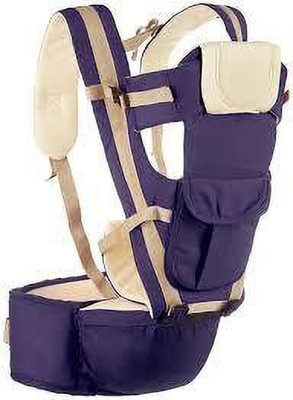 Miracle Moms mm-blue12 Baby Carrier(Purple, Beige, Front carry facing out)