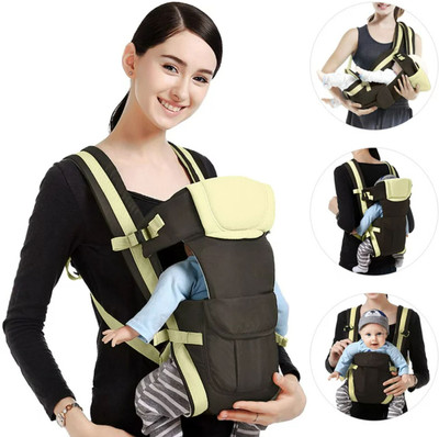 CTM EXPORTS High Quality Baby Carrier with Strong Belt 4 in 1 Position Baby Carrier Baby Carrier(Black, Front Carry facing in)