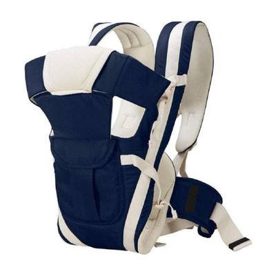 SSKSKIDS 4-in-1 Adjustable New Born Baby Sitting Carrier Bag with Front & Back Carry Baby Carrier(Navy Blue, Front Carry facing in)