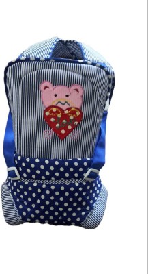 DREAM CHOICE Polka Dot Printed Baby Carrier Bag with Safety Belt and Buckle Straps (Blue) Baby Carry Cot(Blue, Front Carry facing in)