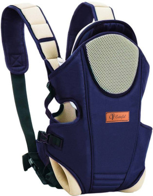 Cutieful Baby 3 in 1 Premium Comfortable & Adjustable | Lightweight (5-16 Months) Baby Carrier(Navi Blue, Beige, Front Carry facing in)