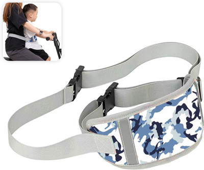Verilux Child Safety Harness Adjustable Back Seat Belt for Kids Scooters and Motorcycles Baby Carrier(Camouflage Gray, Back Carry)