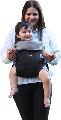 Little Pea 4-in-1 Ergonomic M Position Baby Carrier Supports 3kg-20 Kg Baby Carrier(Black, Front carry facing out)